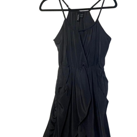 The Unbranded Brand Dresses & Skirts - Mini black fun & flirt dress braided neckline, pockets, banded waist, XS